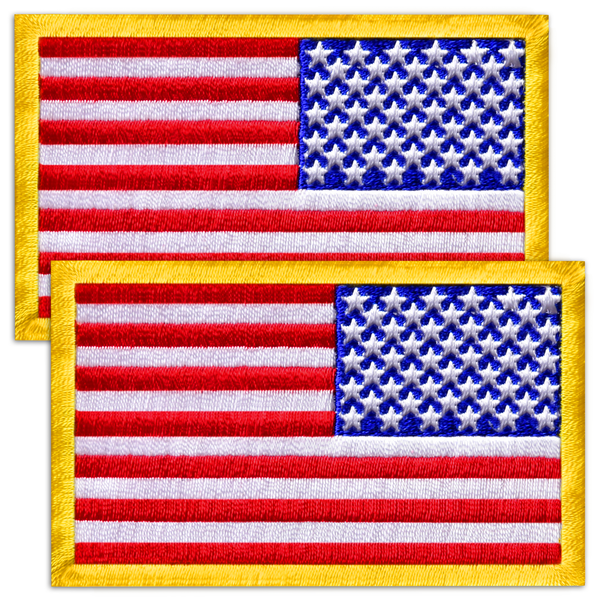 2Pcs American Flag Patch Mirror Set Patriotic American Flag Patch Set – for Tactical & Civilian Use