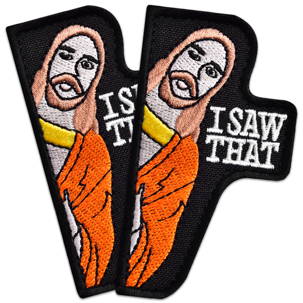2Pcs I Saw That Patch Set Embroidered Jesus Morale Patches for Tactical Backpack, Vest, Dog Harness, Hat, Jacket – Hook Backing