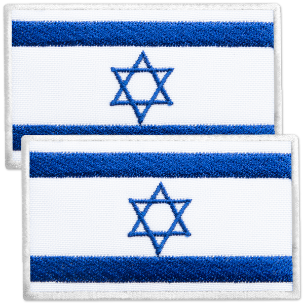 2Pcs Israel Flag Patch, Embroidered Israeli Flag Patches, Military Morale Tactical Patches for Backpacks, Tactical Vest, Military Helmet, Dog Vest, Israel Patch with Hook and Loop Fastener