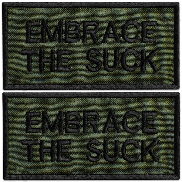 2-Pcs Set Embrace The Suck Tactical Patch Embroidered Patches