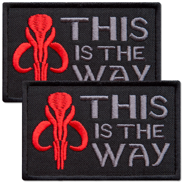 2-Pcs This is the Way Patch, Embroidered Tactical Patches, 3x2”