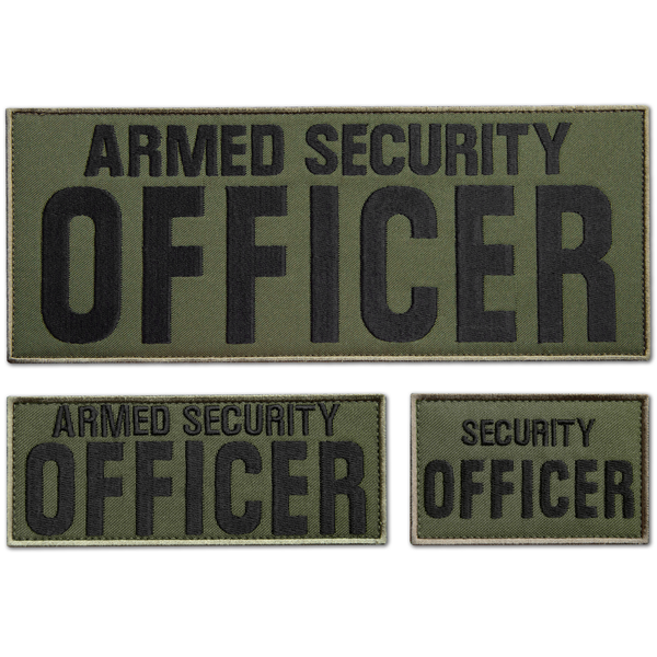 Bluyellow 3Pcs Armed Security Officer Patch Set: Durable Embroidered Tactical Patches for Vests, Jackets, and Uniforms