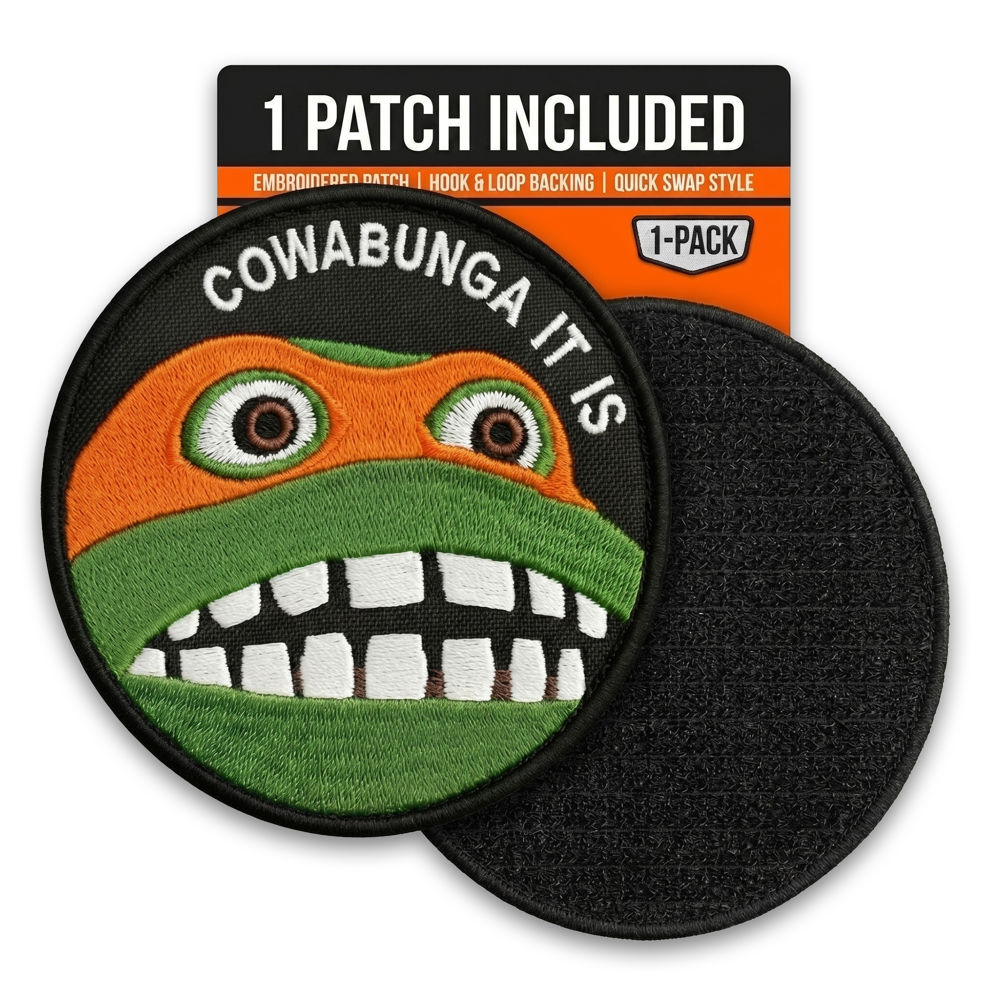 Cowabunga It Is Patch – 1Pcs Embroidered Funny Tactical Morale Patch 3