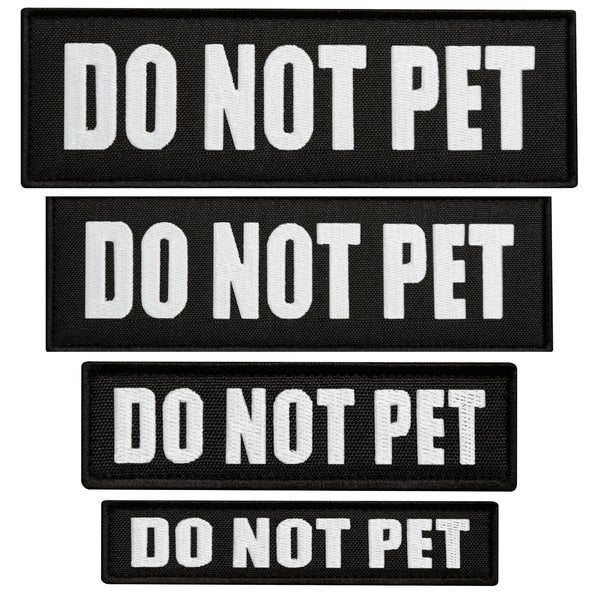 4-Pcs Do Not Pet Patch for Service Dogs, Embroidered Patch Hook & Loop Set