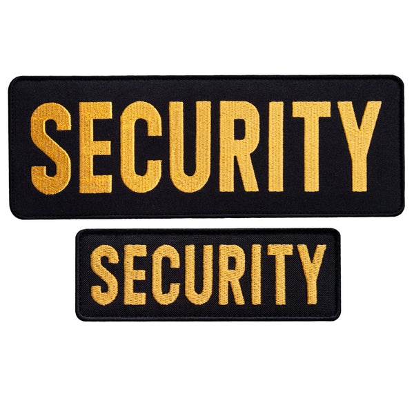 2-Pcs Embroidered Security Patch Set, Yellow